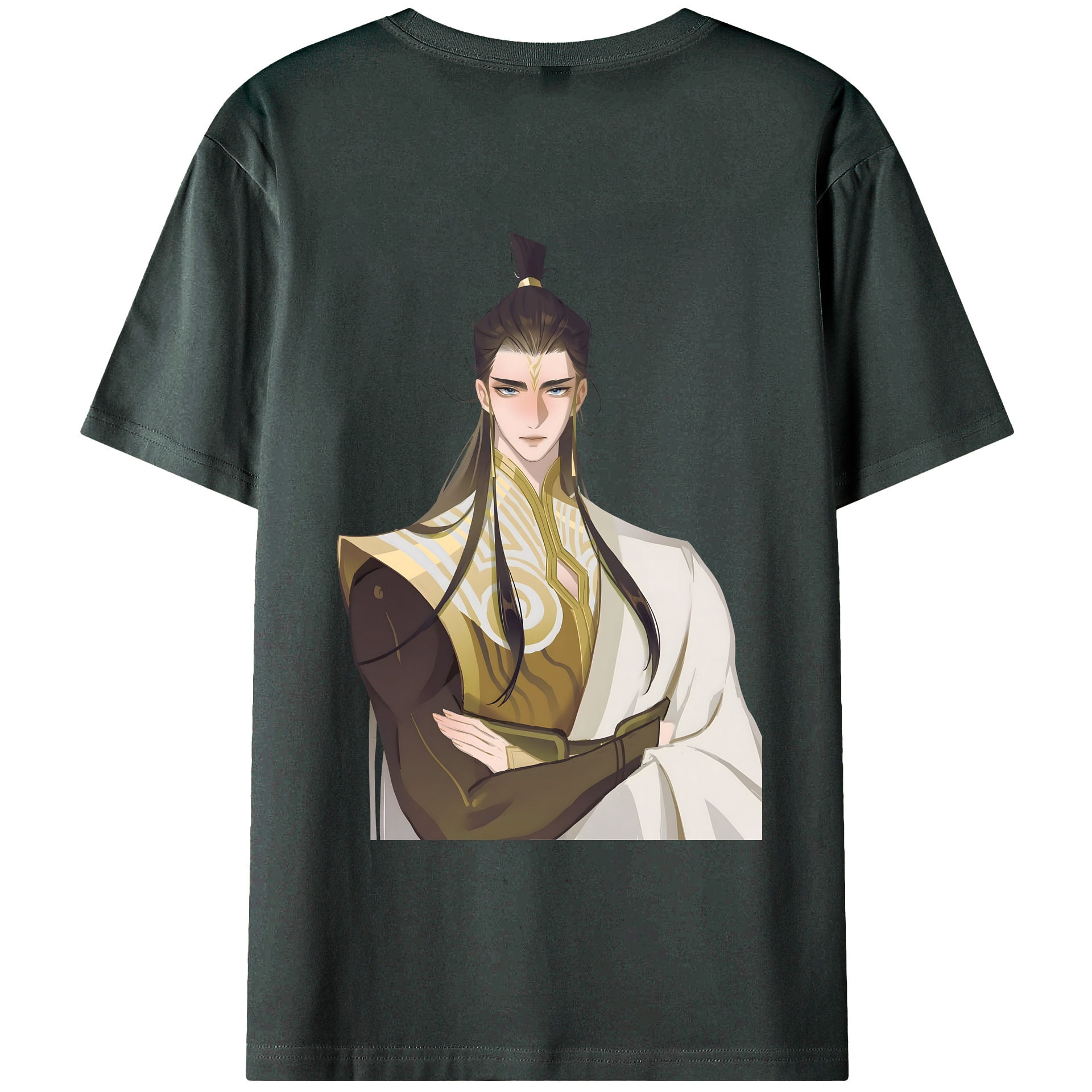 （画像用） Ne Zha 2 ナタ 魔童の大暴れ 綿100％ メンズ半袖Tシャツ（バックプリント） 通気性